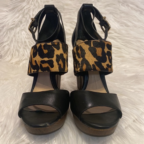 Gianni Bini Aleah Leopard wedge sandals - Picture 3 of 11